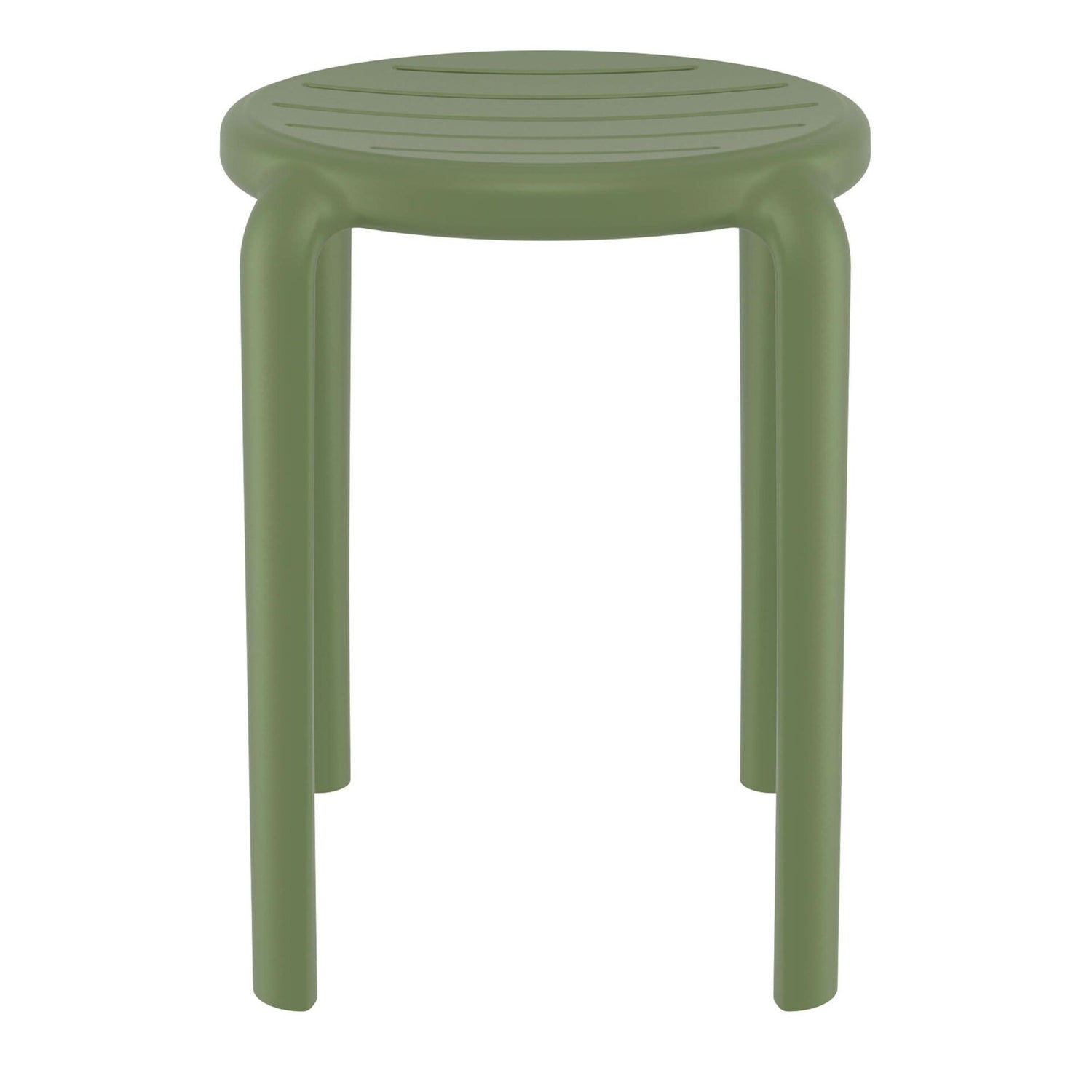 Shower stool "Tom" olive green side view