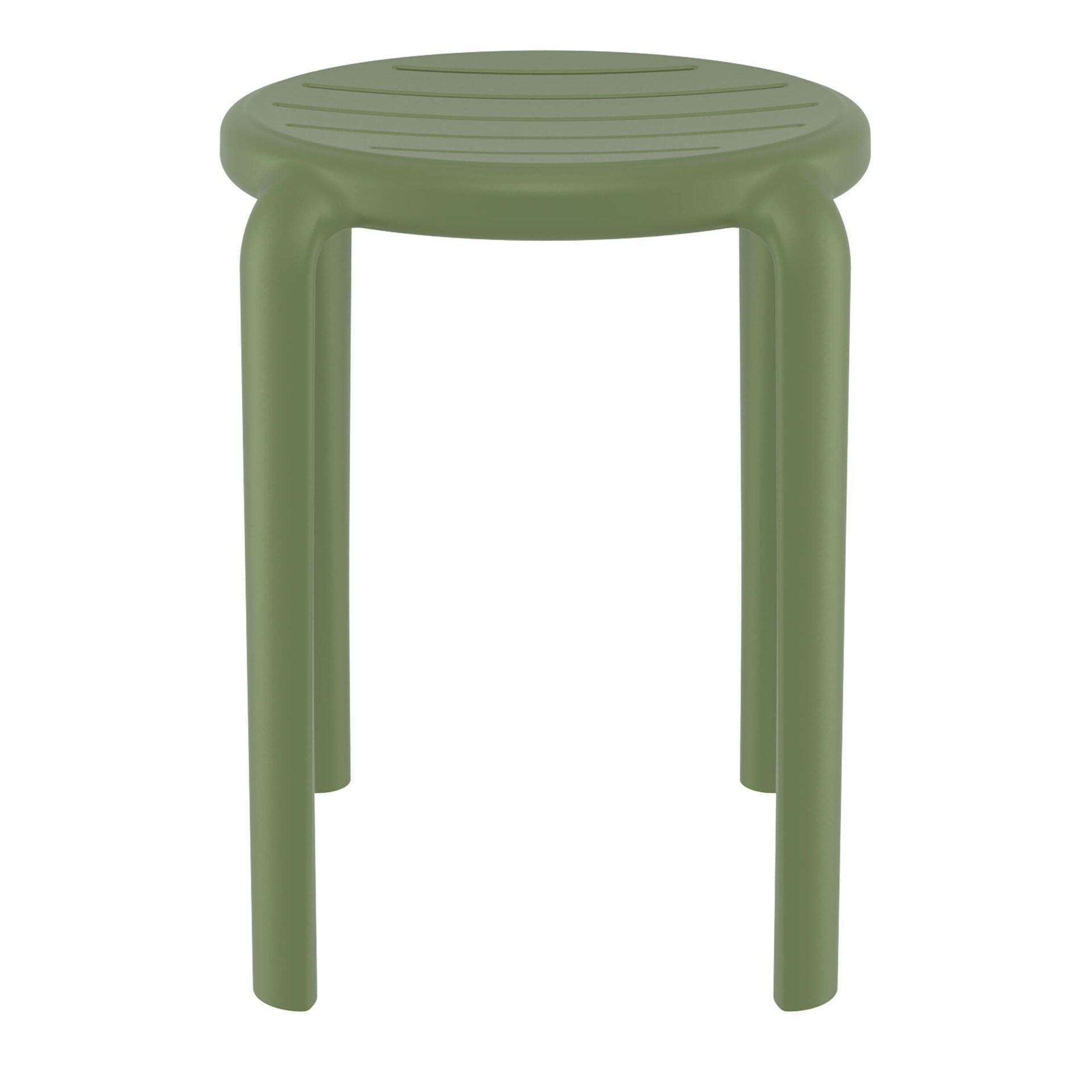 Shower stool "Tom" olive green side view