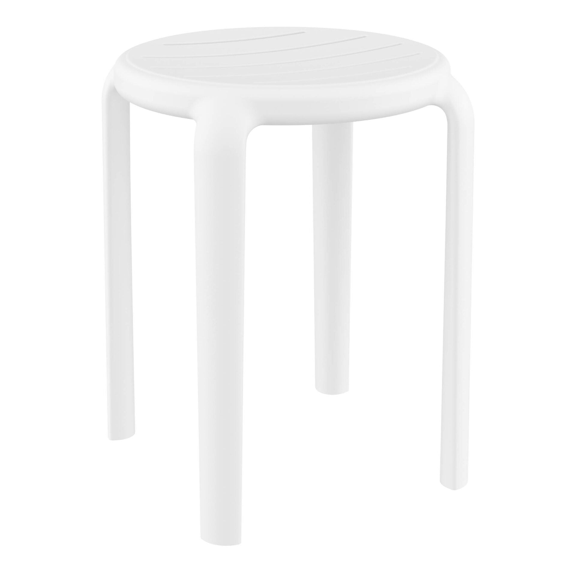 Shower stool "Tom" white front side view