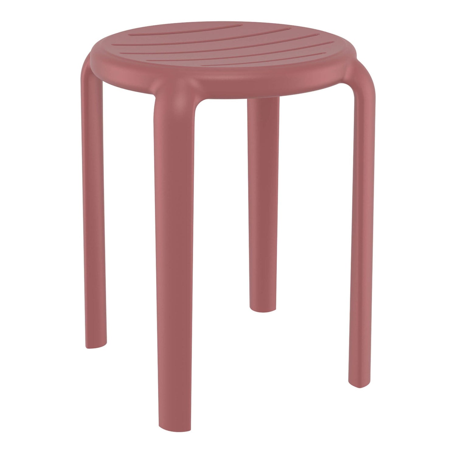 Shower stool "Tom" marsala colour side view