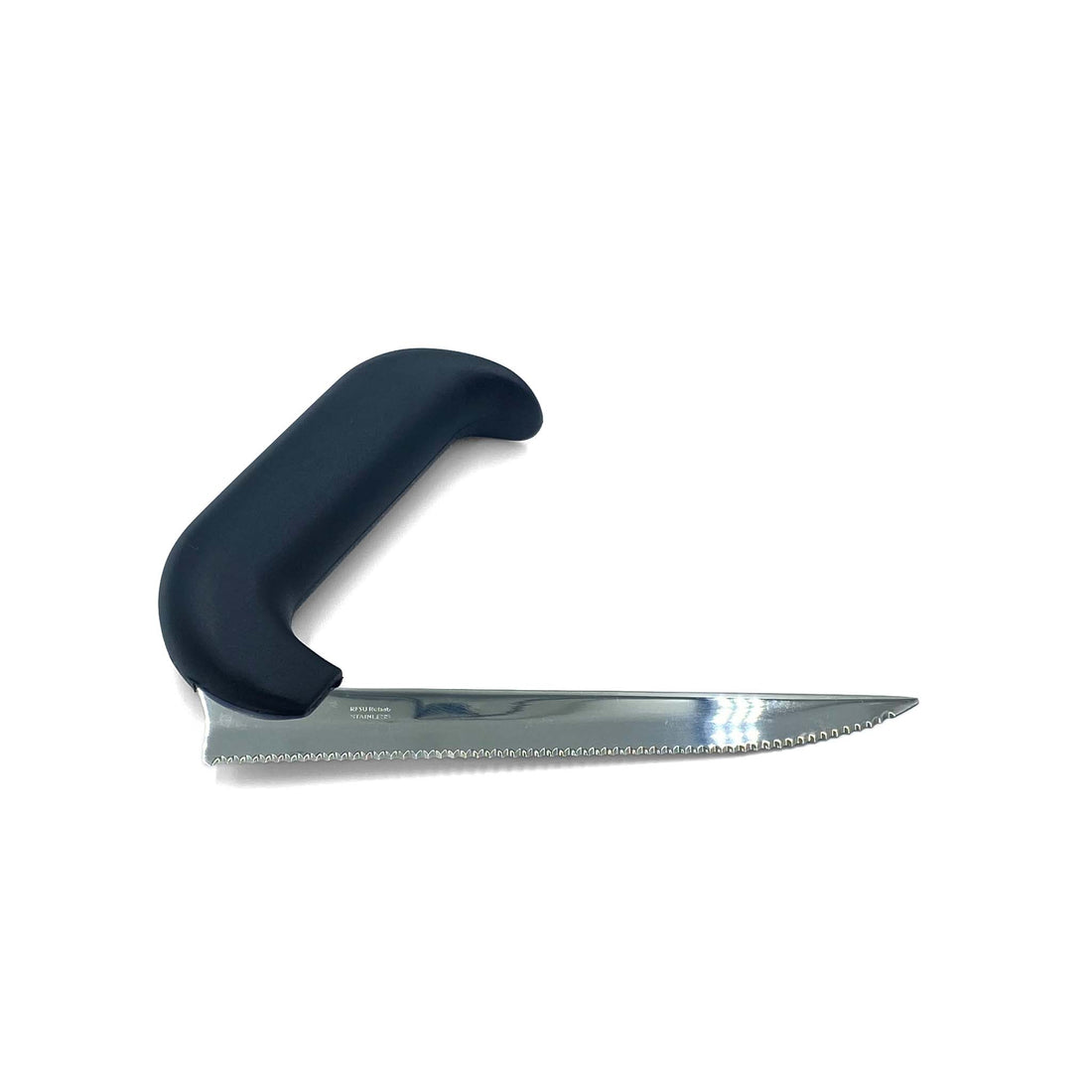 thick handled and angled steak knife