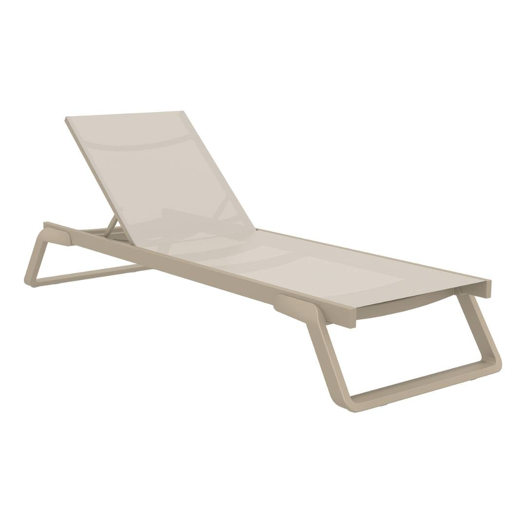 Sun lounger tropic in taupe