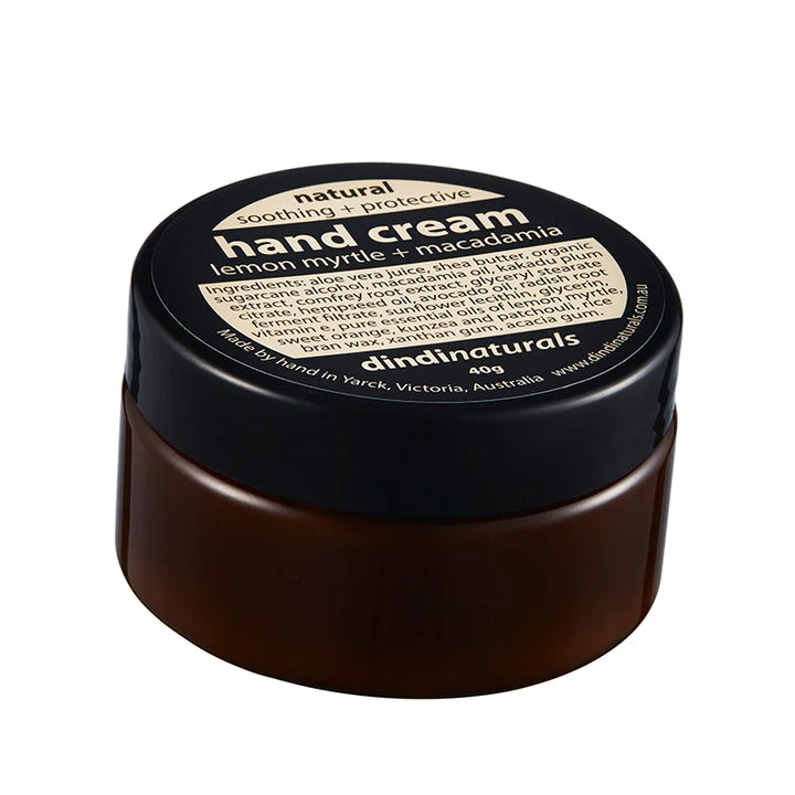 natural lemon macadamia hand cream in plastic tub