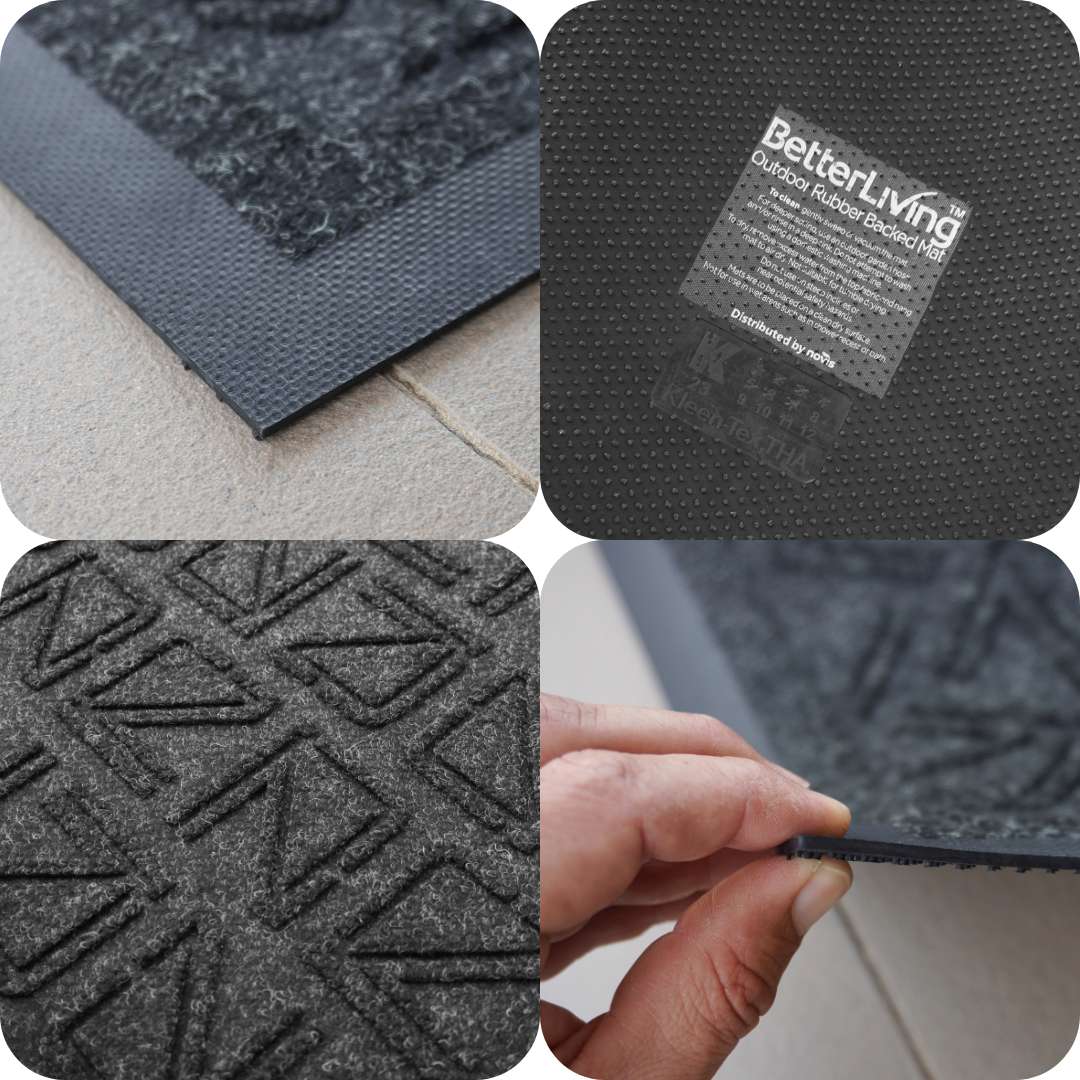Non-slip outdoor mat detailed view