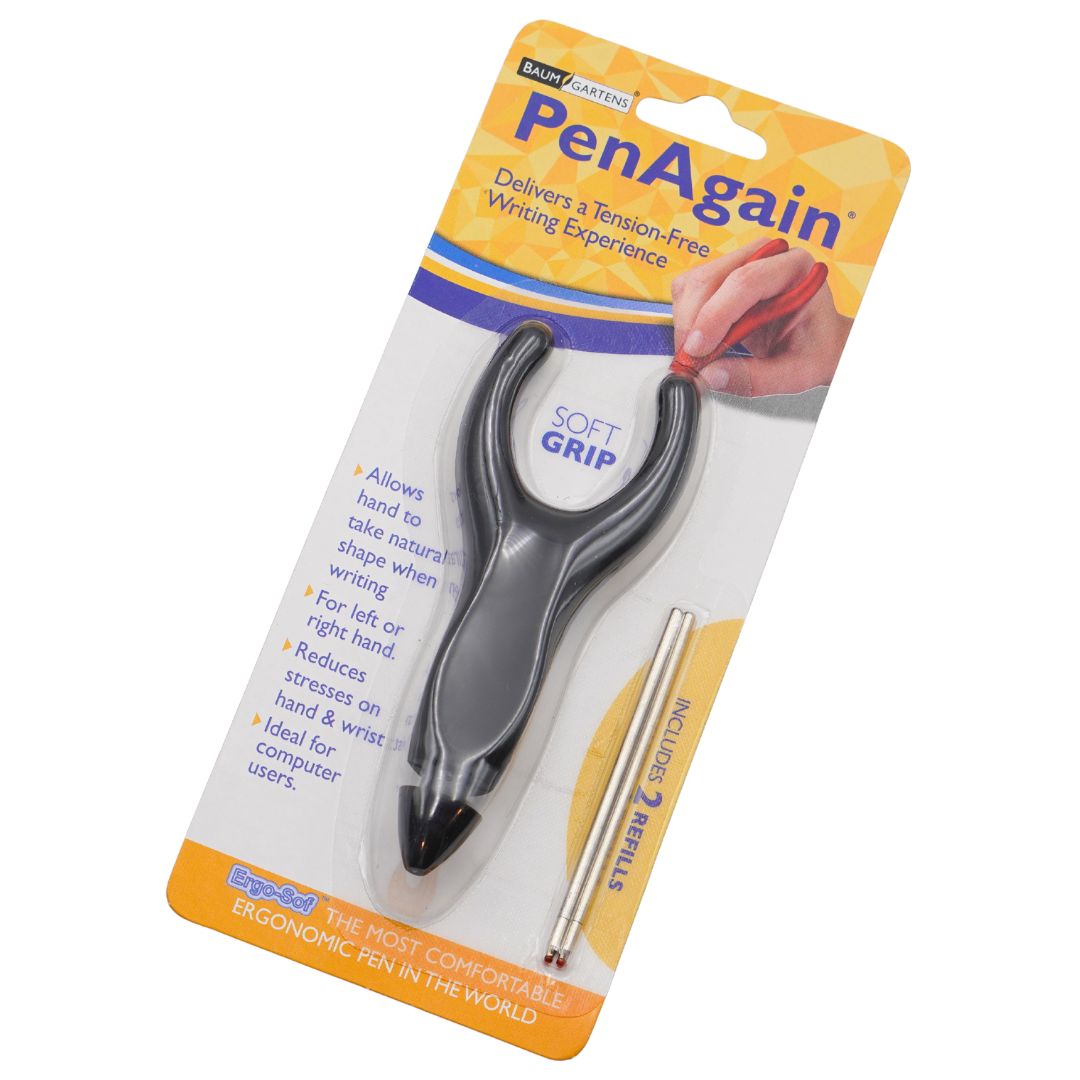 black coloured pen for arthritic hands in packet