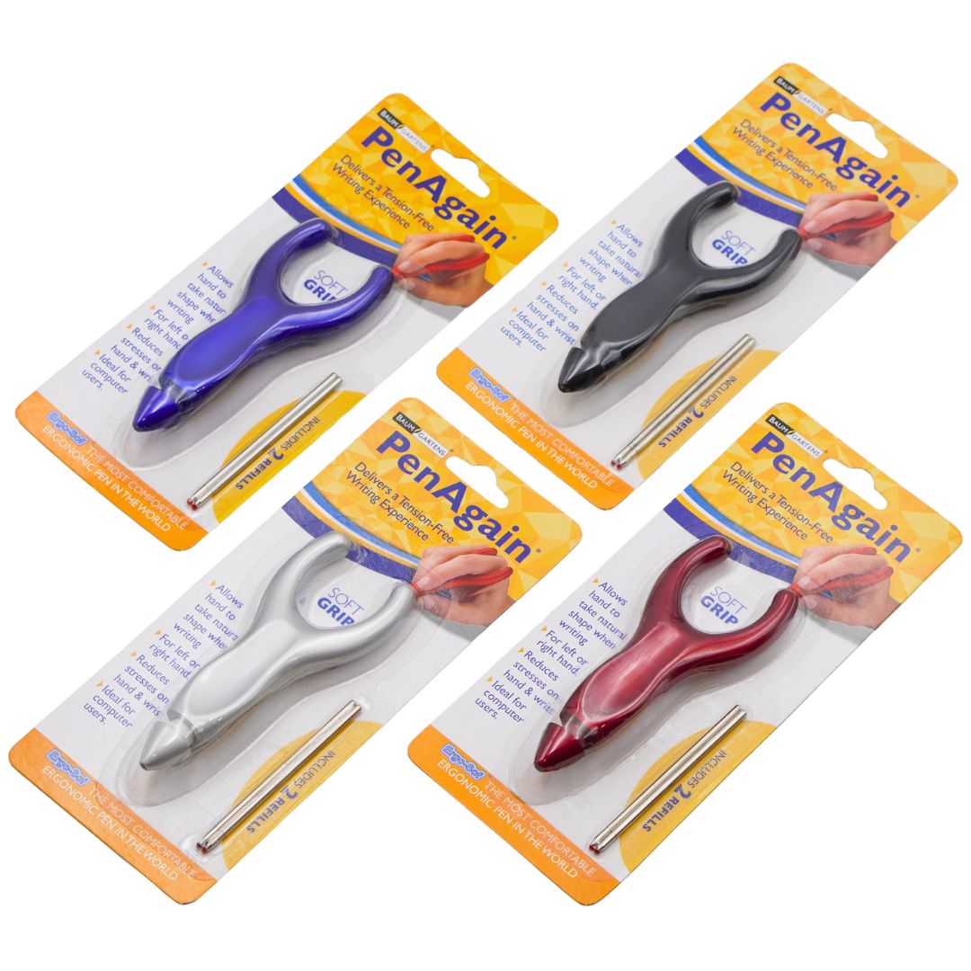 four pens for arthritic hands in packets