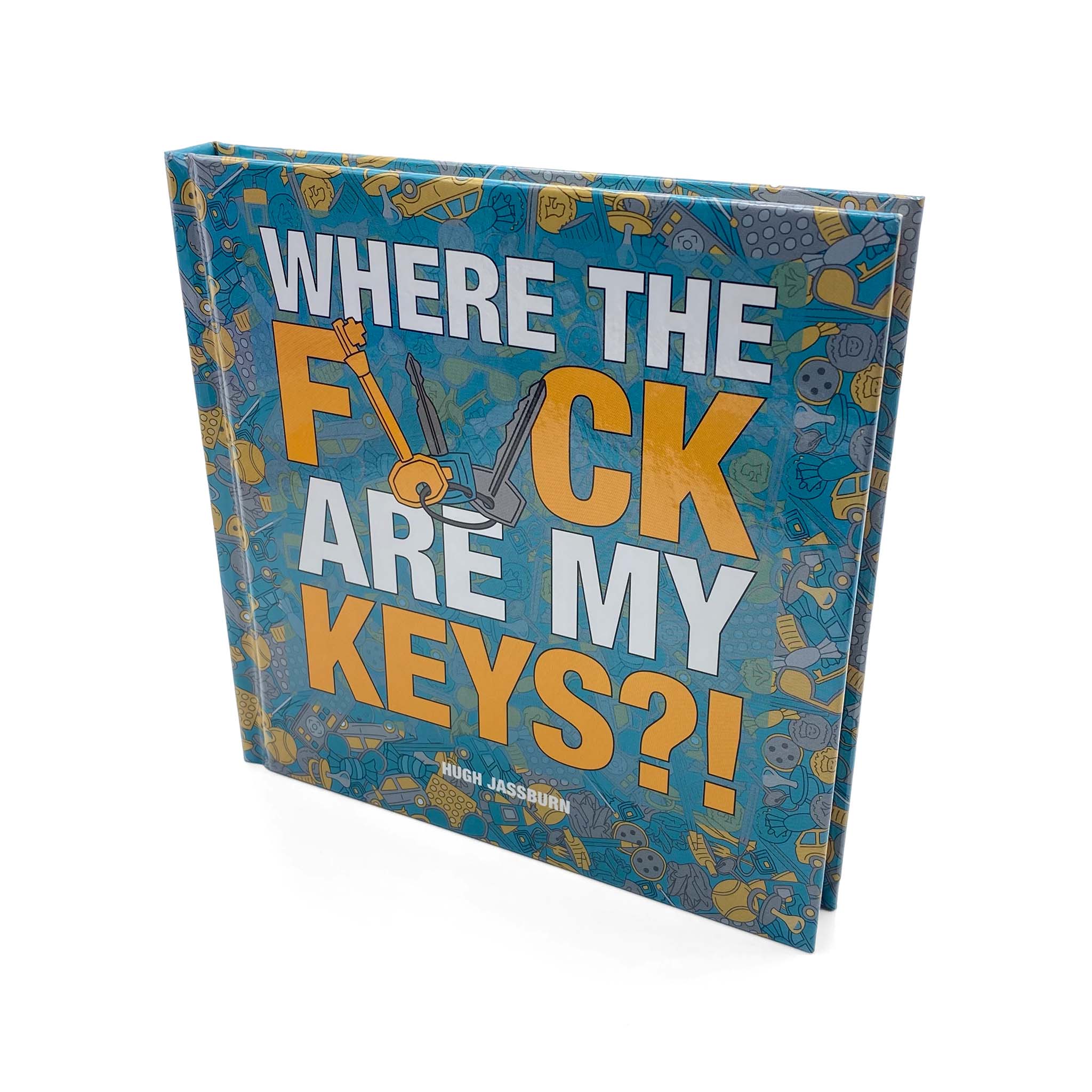 Hugh Jassburn Where The HECK Are My Keys find and search book standing