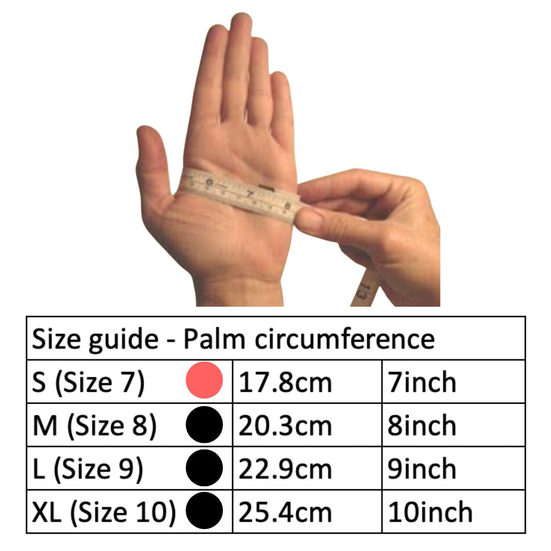compression stocking gloves size guide