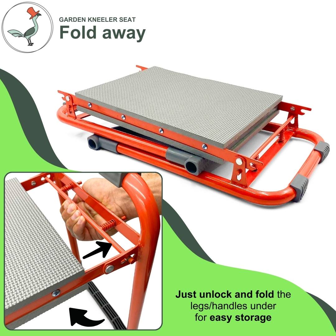 garden seat and kneeler how to fold it away