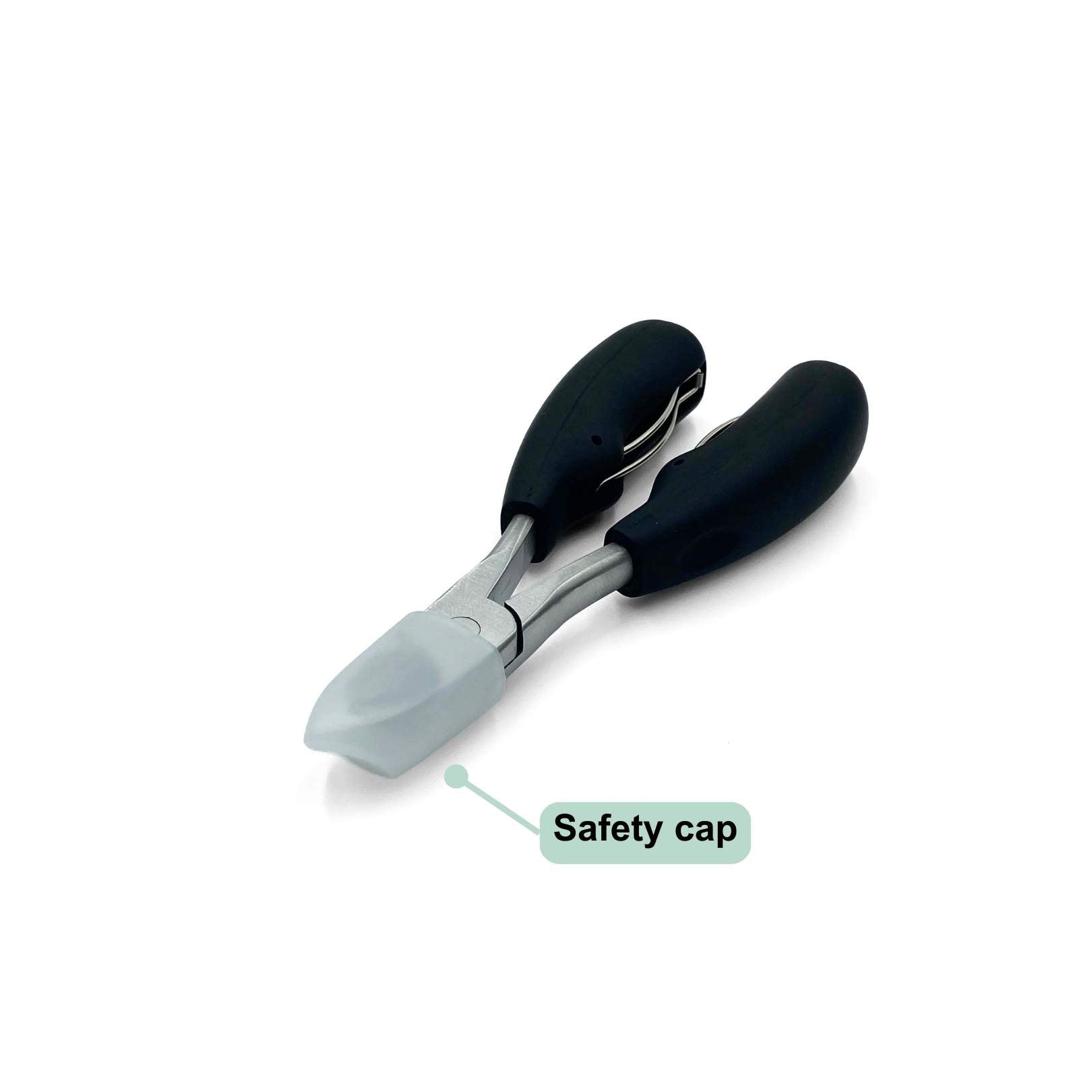 thick handled podiatrist nail clippers with plastic safety cover