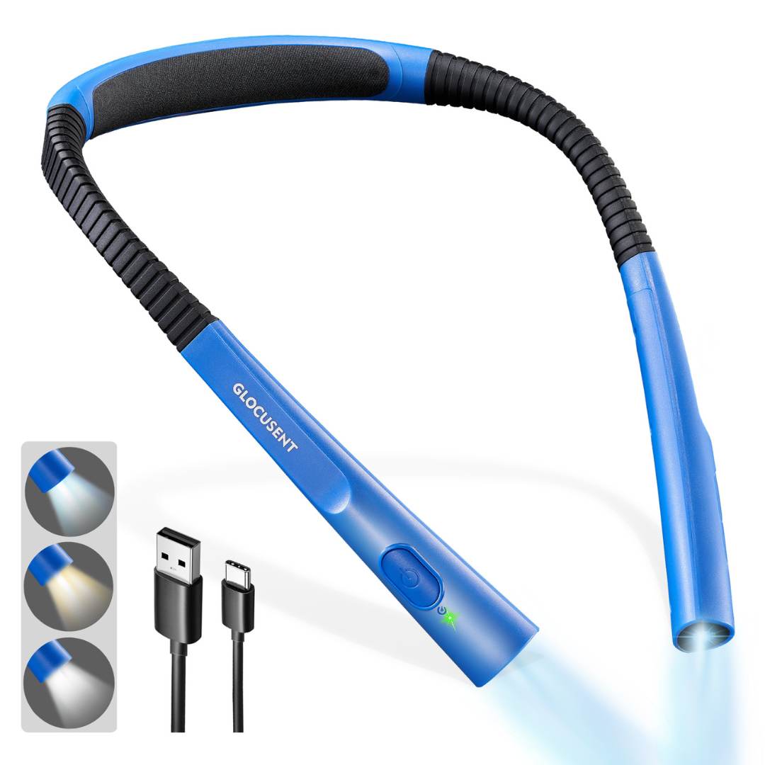 neck light for reading in electric blue colour
