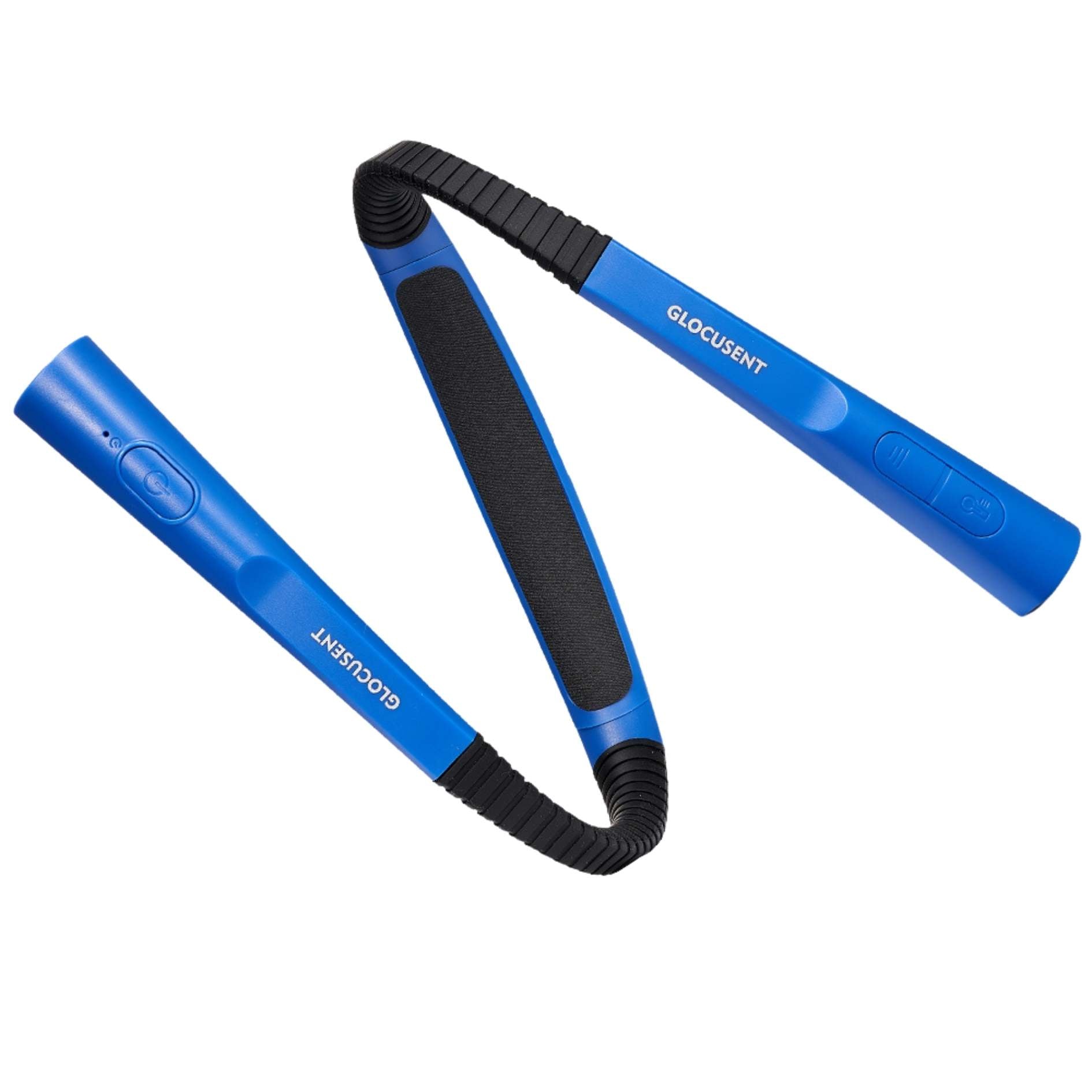 blue neck light showing its flexibility