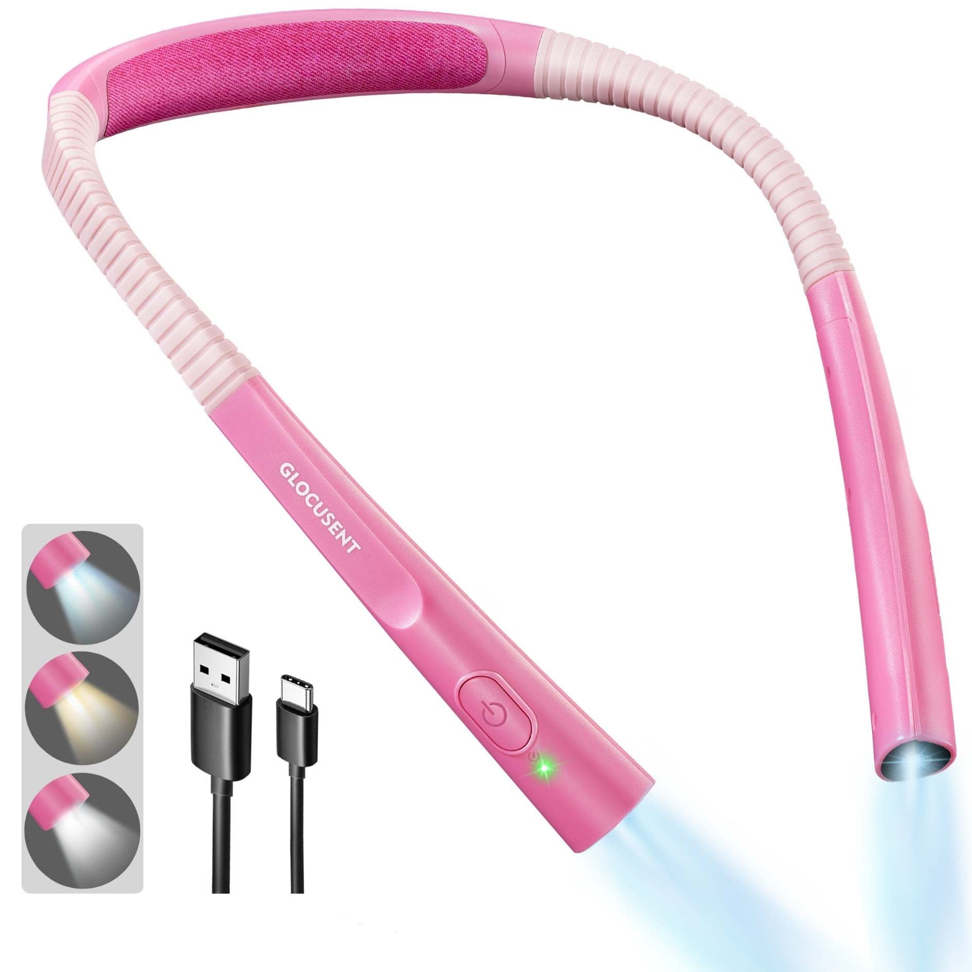 neck light for reading in pixie pink colour