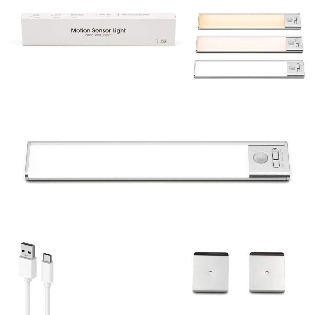 silver slim sensor night light