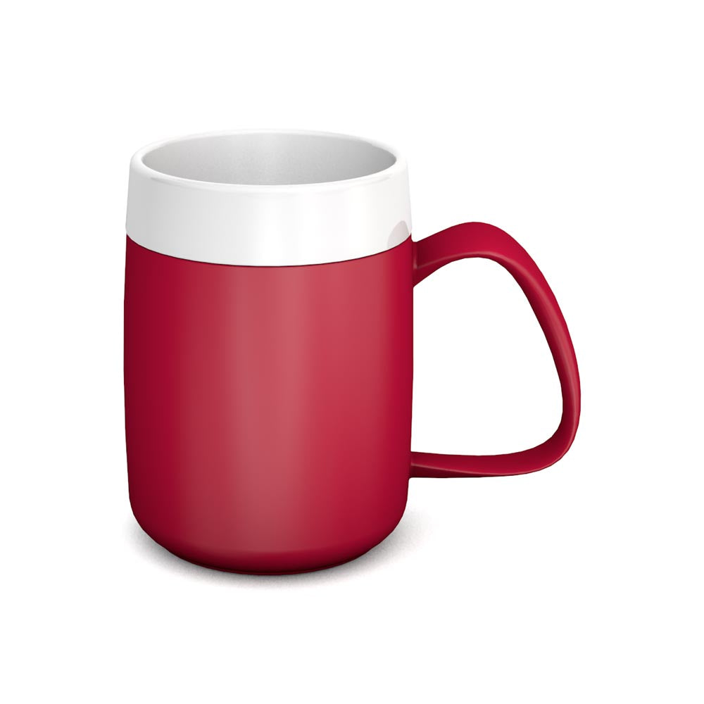 plastic mug beaker with internal cone red