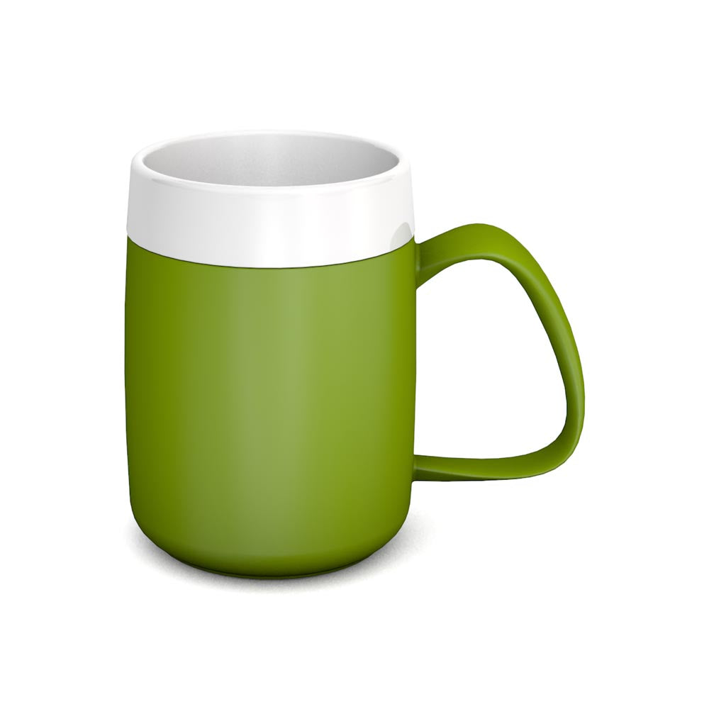 plastic mug beaker with internal cone green
