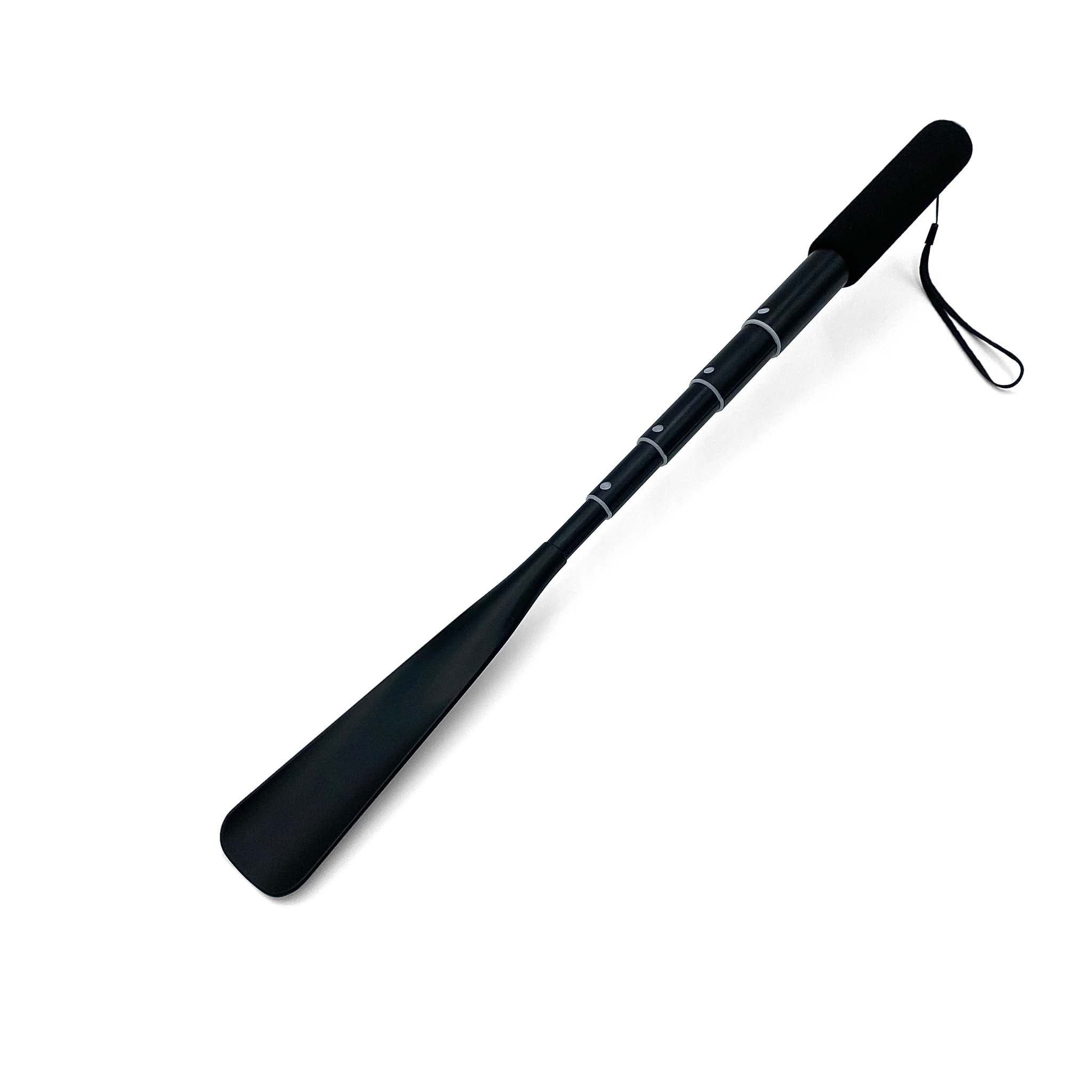 telescopic extendable extra long shoe horn partially extended