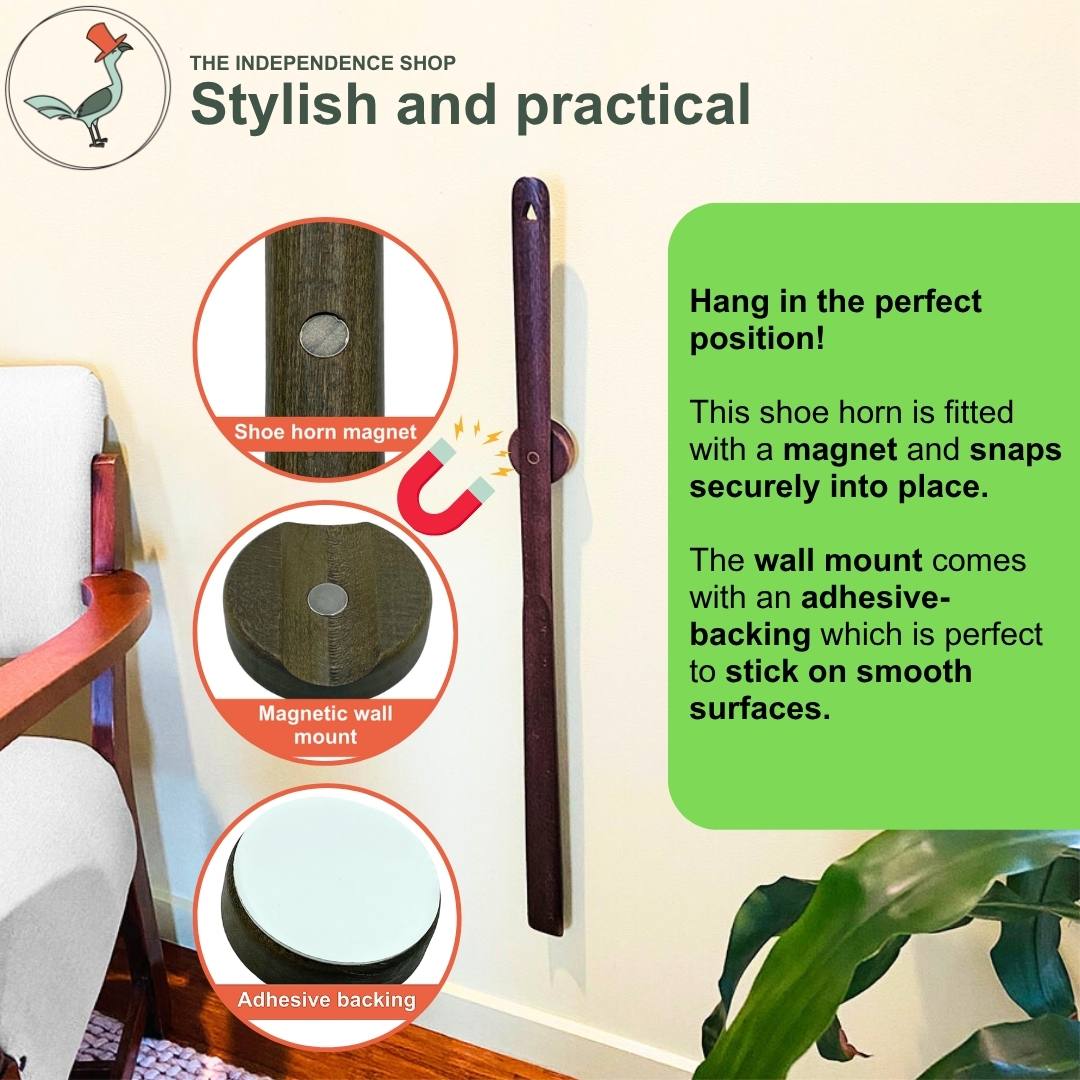 extra long wooden shoe horn magnet explained