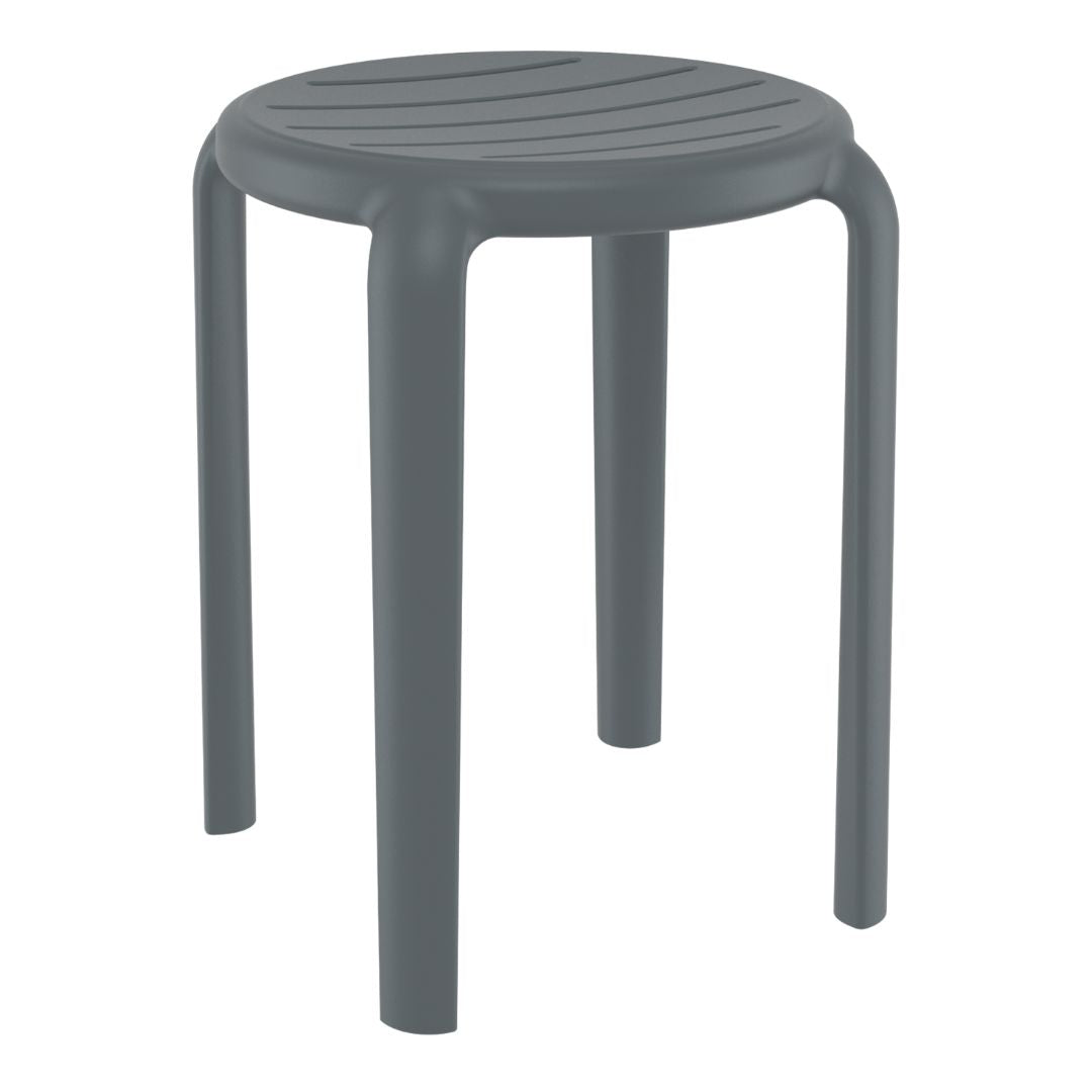 Shower stool "Tom" anthracite colour side view