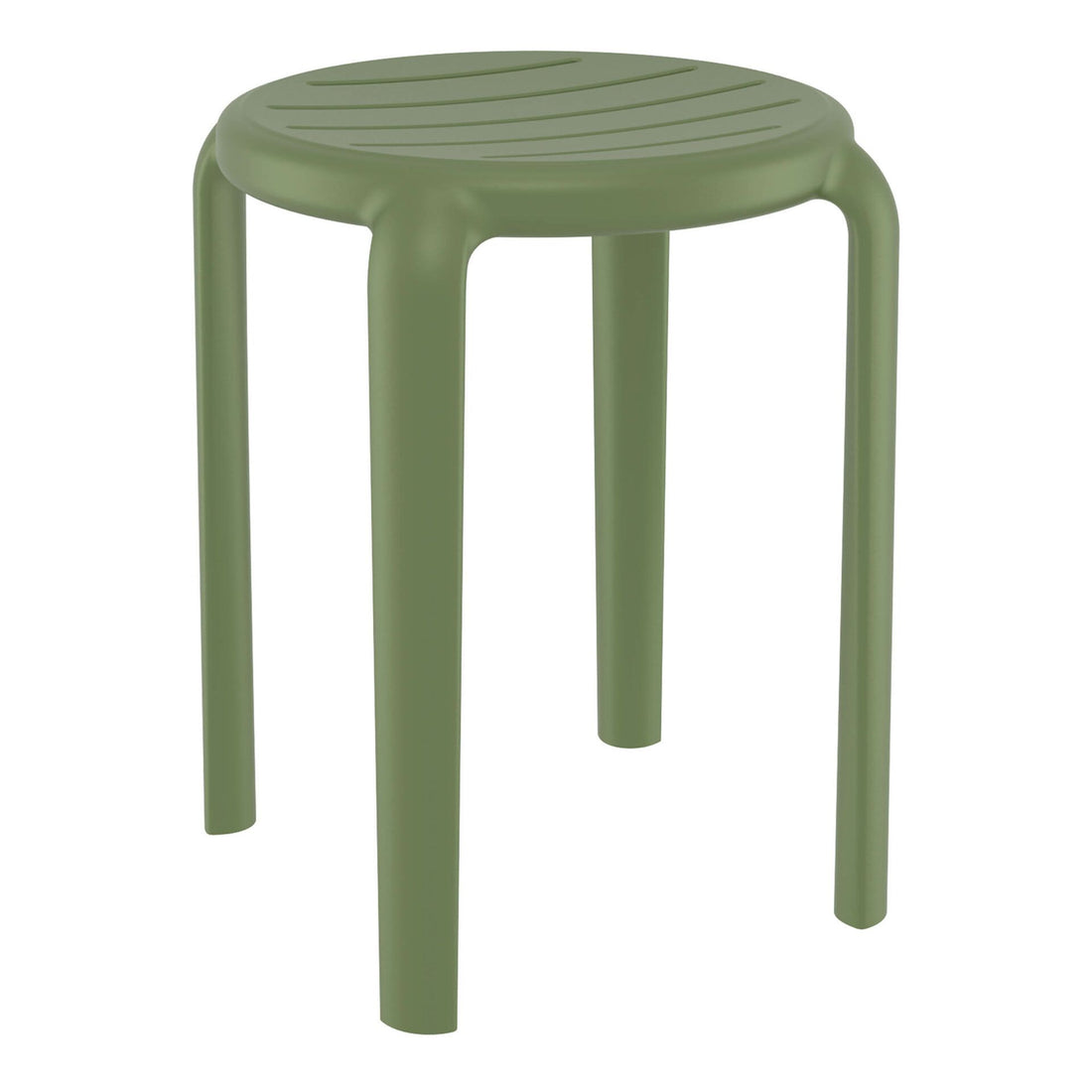 Shower stool &quot;Tom&quot; olive green side view