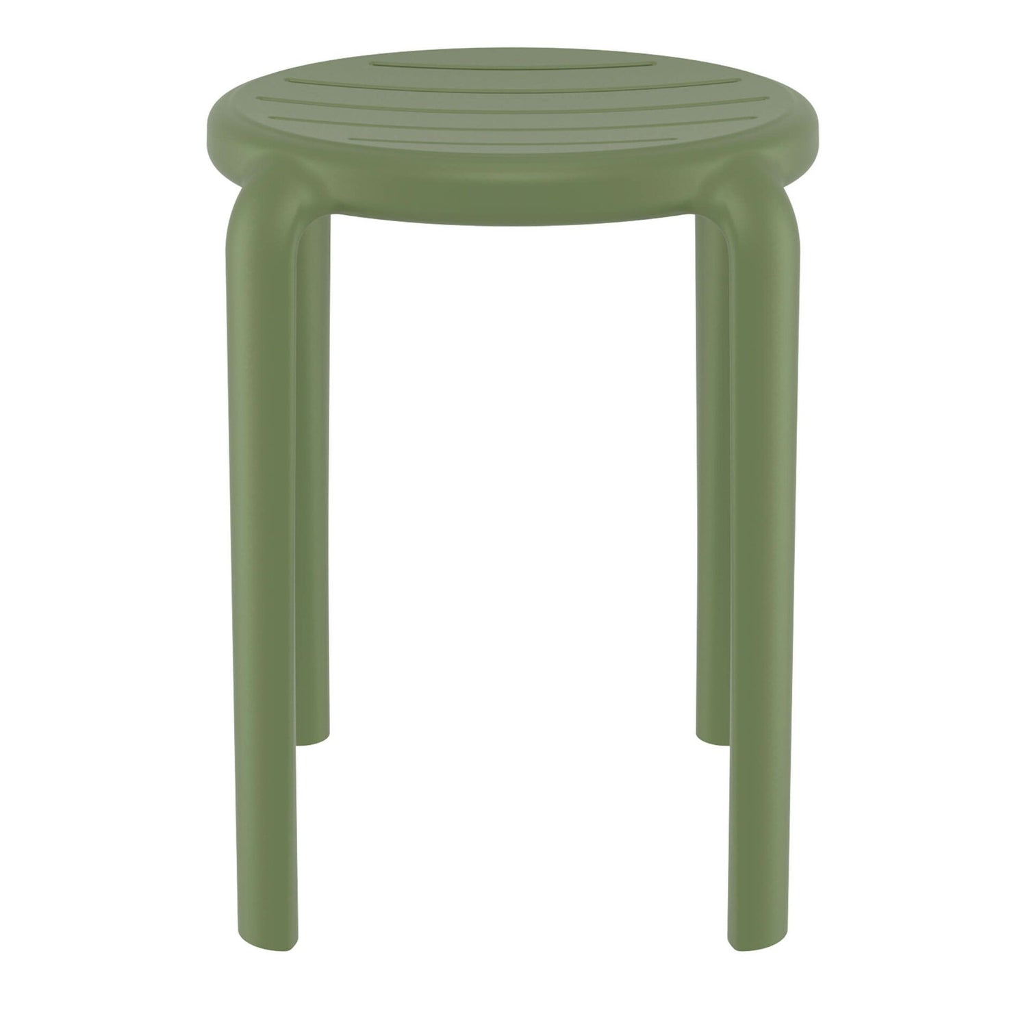 Shower stool &quot;Tom&quot; olive green side view