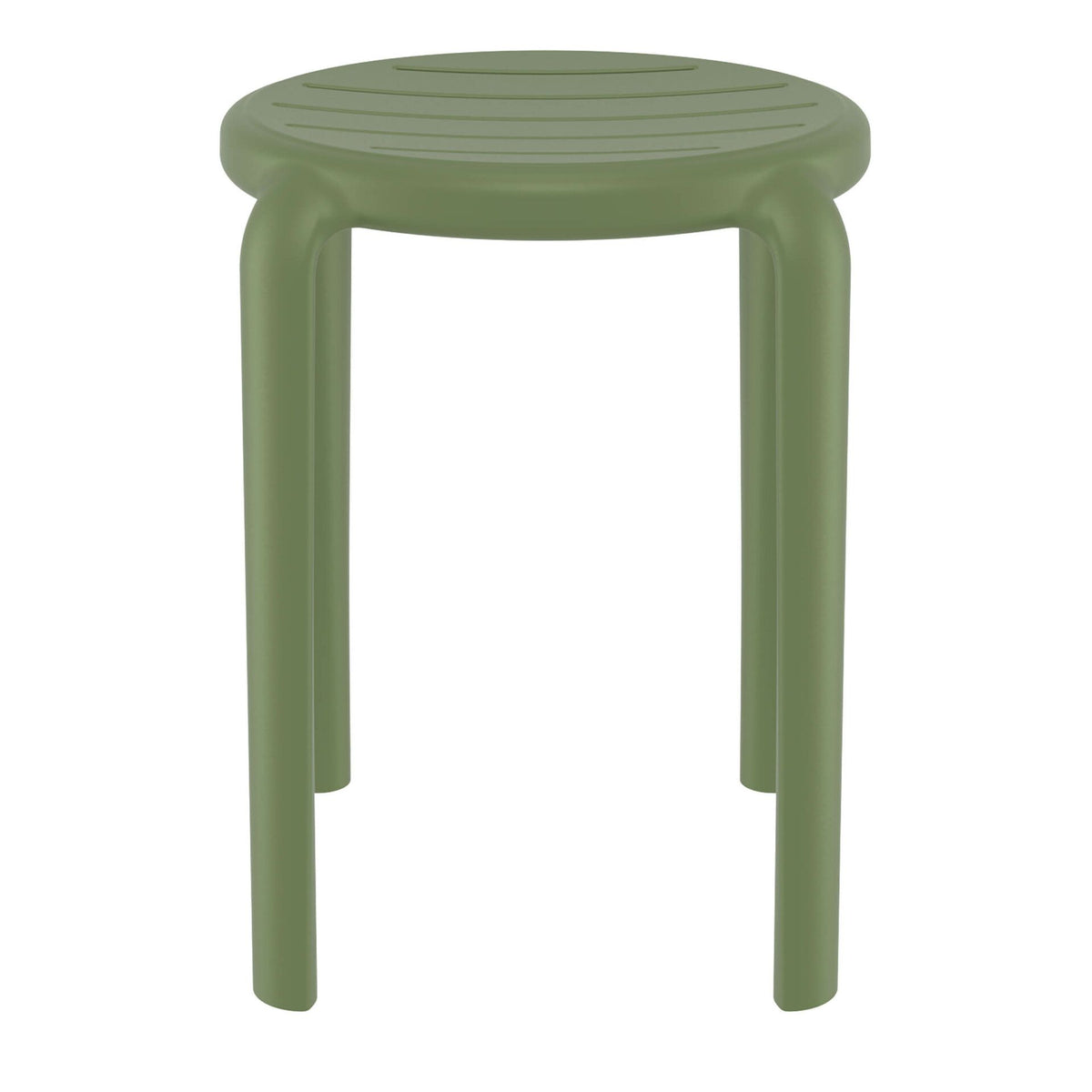Shower stool "Tom" olive green side view