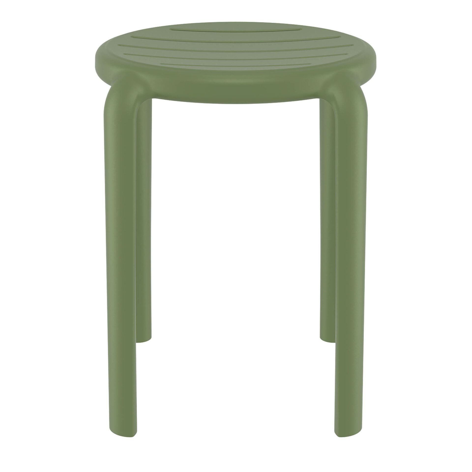 Shower stool &quot;Tom&quot; olive green side view