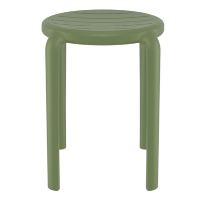 Shower stool &quot;Tom&quot; olive green side view