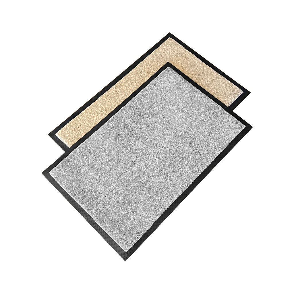 small non slip mats dove grey and beige