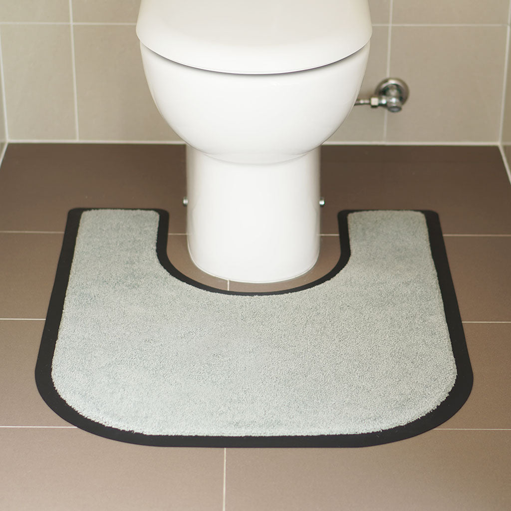 Betterliving dove grey non-slip toilet mat under toilet