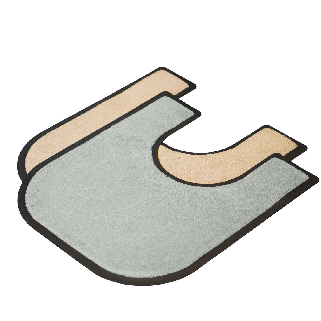 Betterliving beige and dove grey non-slip toilet mats