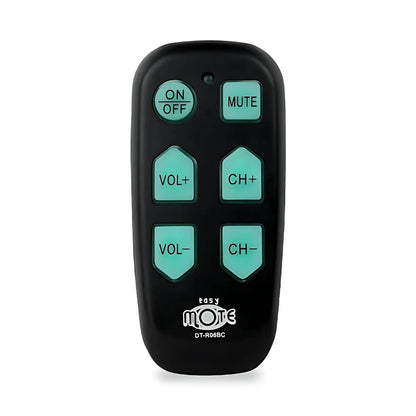 Big button TV remote in black