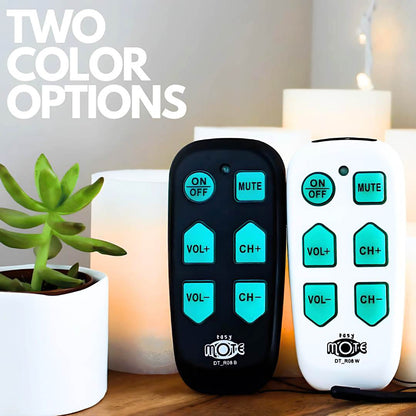 Black and white big button TV remote