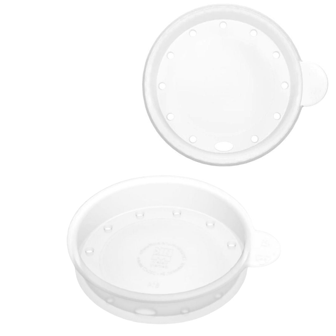 plastic mug lid with small holes