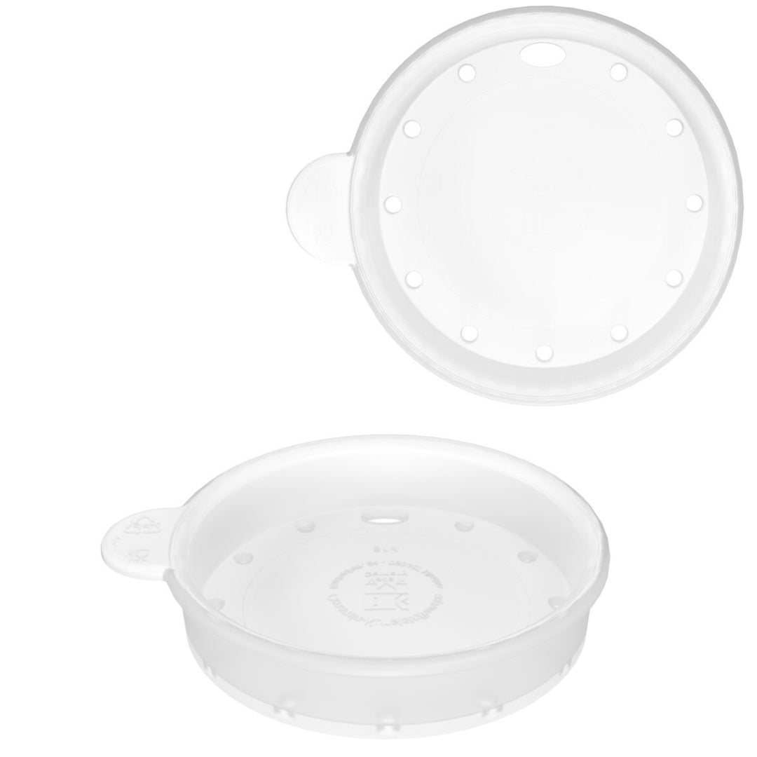plastic mug lid with small holes