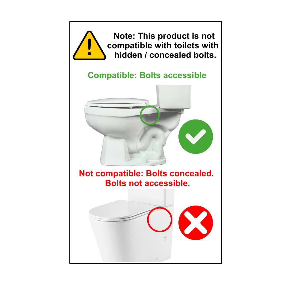 Not compatible information for toilet seats and raisers with arm supports.