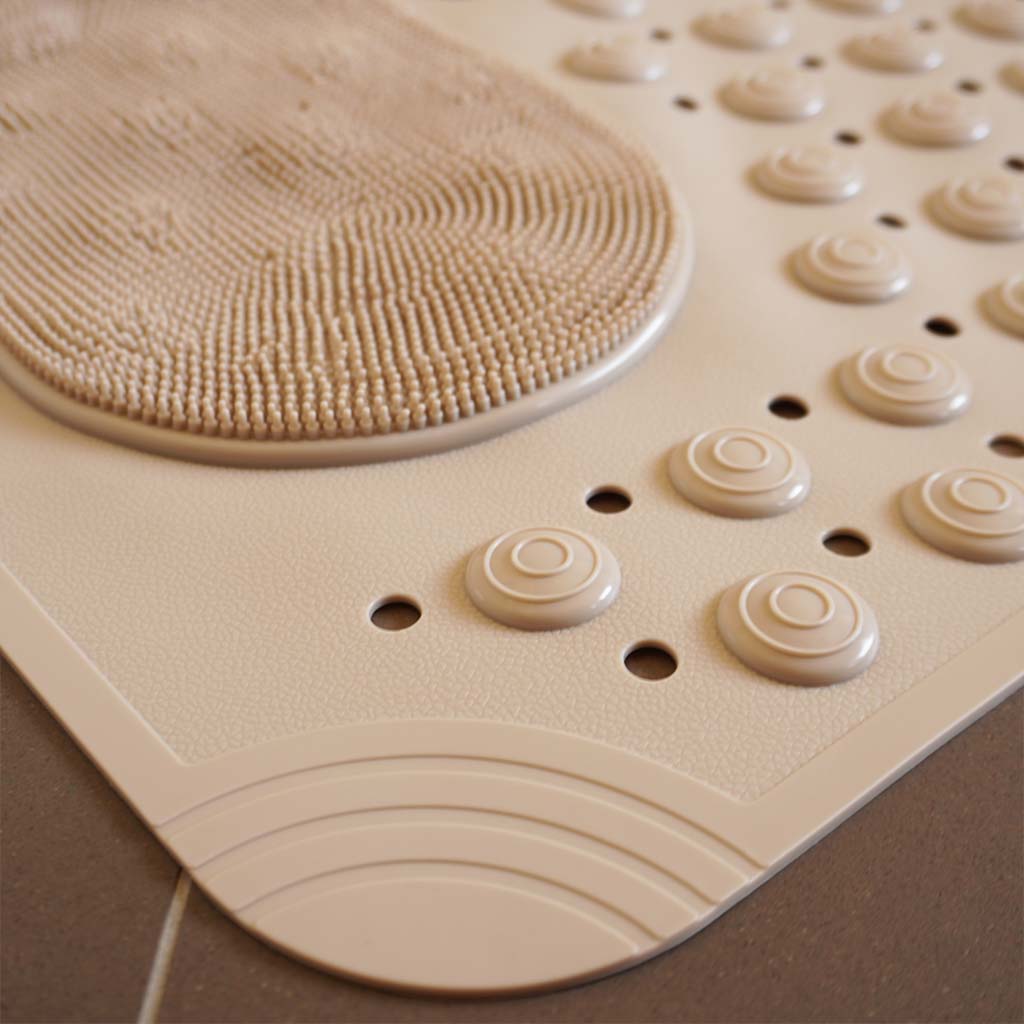 bath mat close-up to show massage pad and massage dots