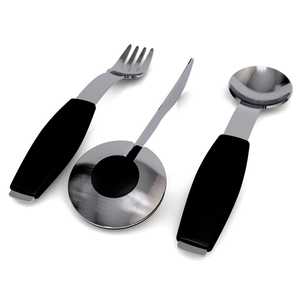 black arthritis cutlery set fork knife spoon
