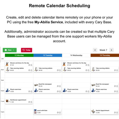 CARY Base Reminder clock remote scheduling