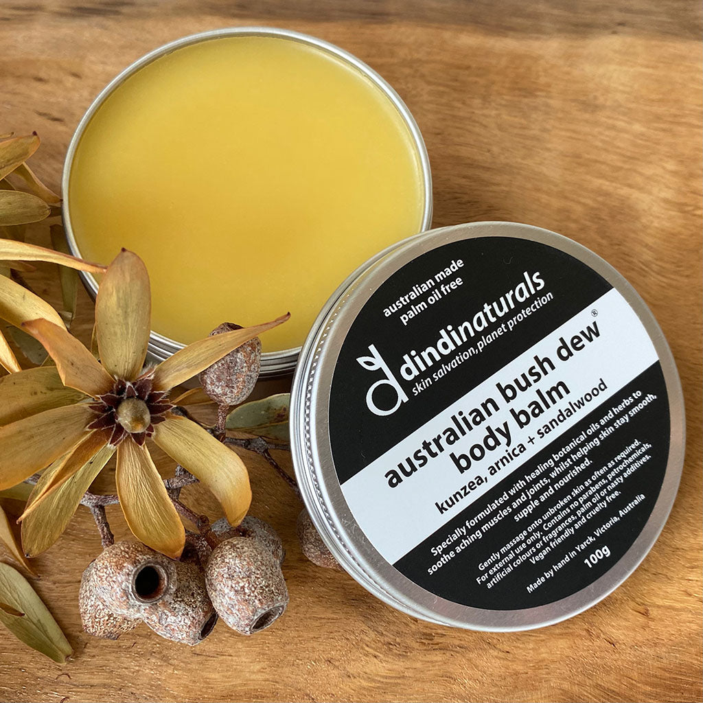 natural body balm open tin