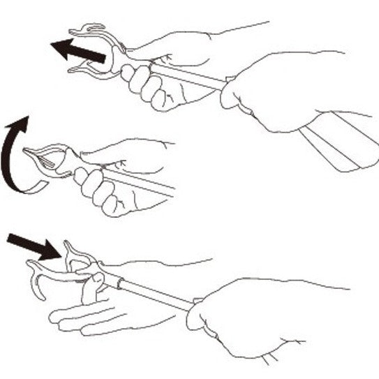 instructions how to rotate the head on the etac reacher