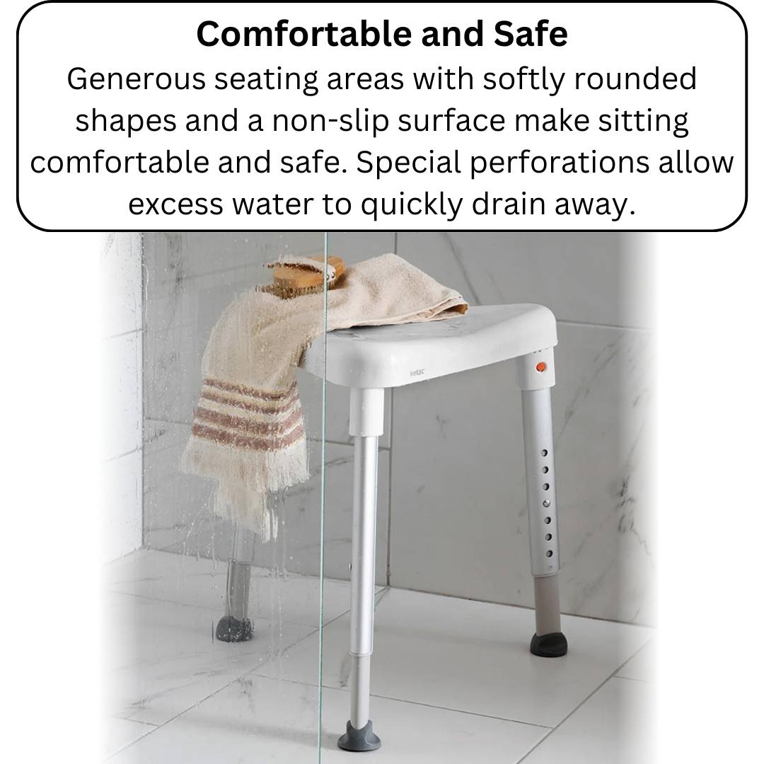 Etac edge shower stool comfortable and safe seating