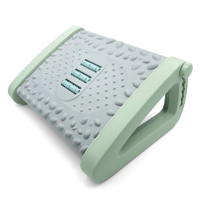 adjustable foot stool green grey fully adjusted