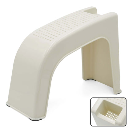 white pedicure foot stool