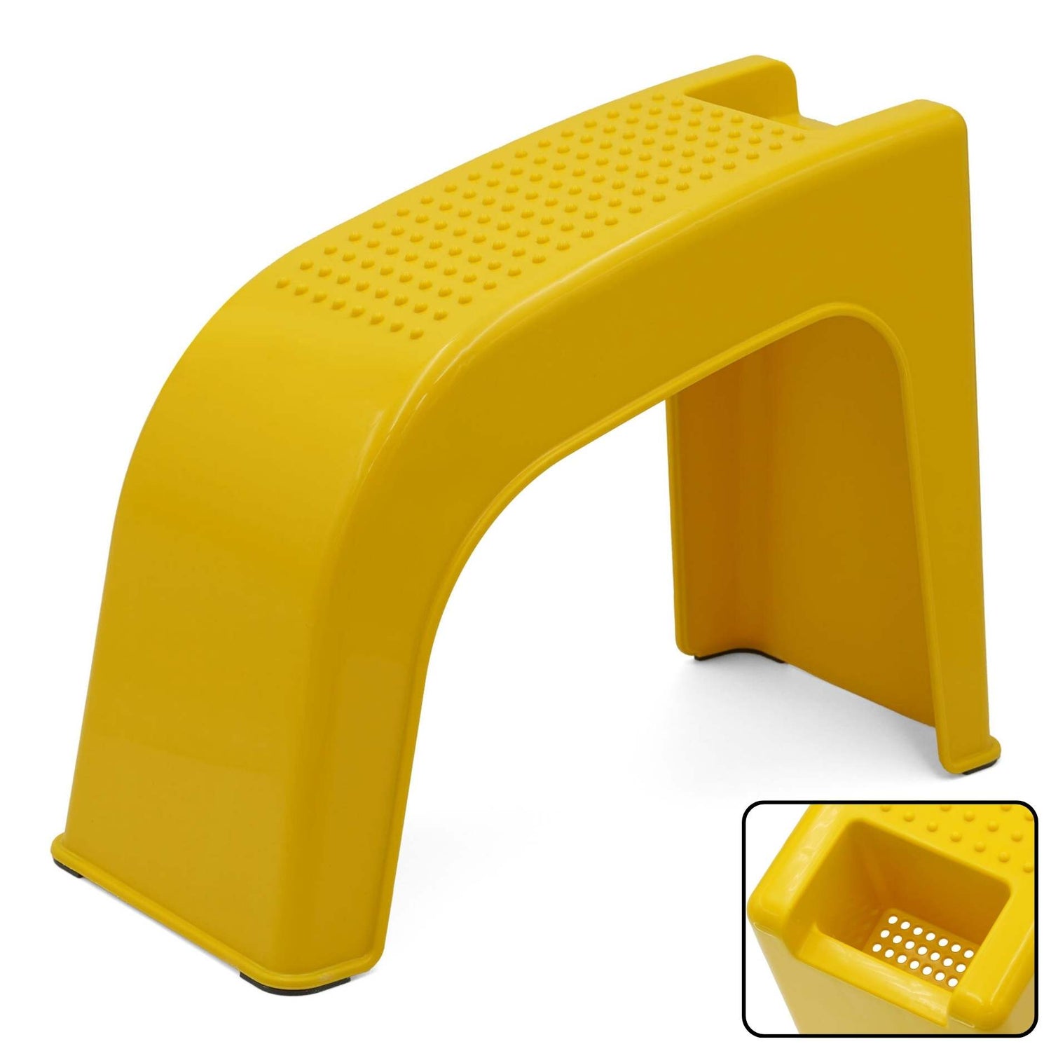 yellow pedicure foot stool