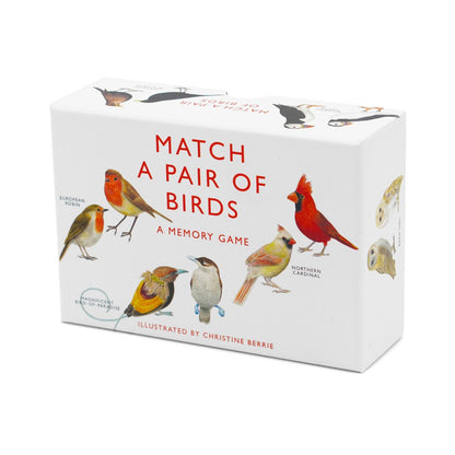 Match a pair of birds memory matching game in box