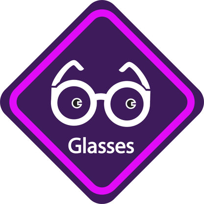 glasses reminder sign