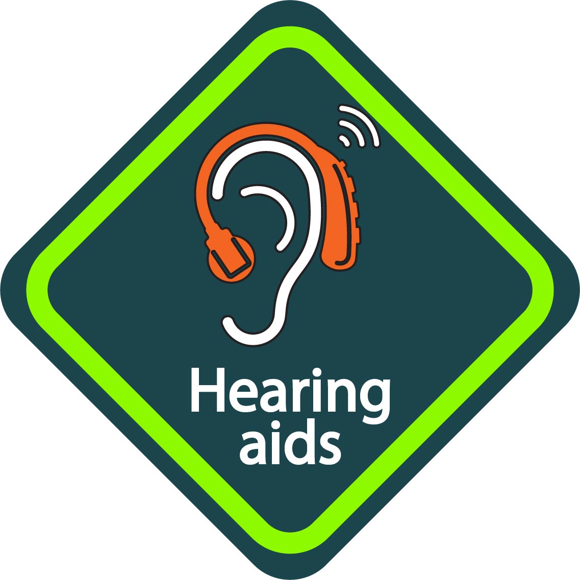 hearing aids reminder sign