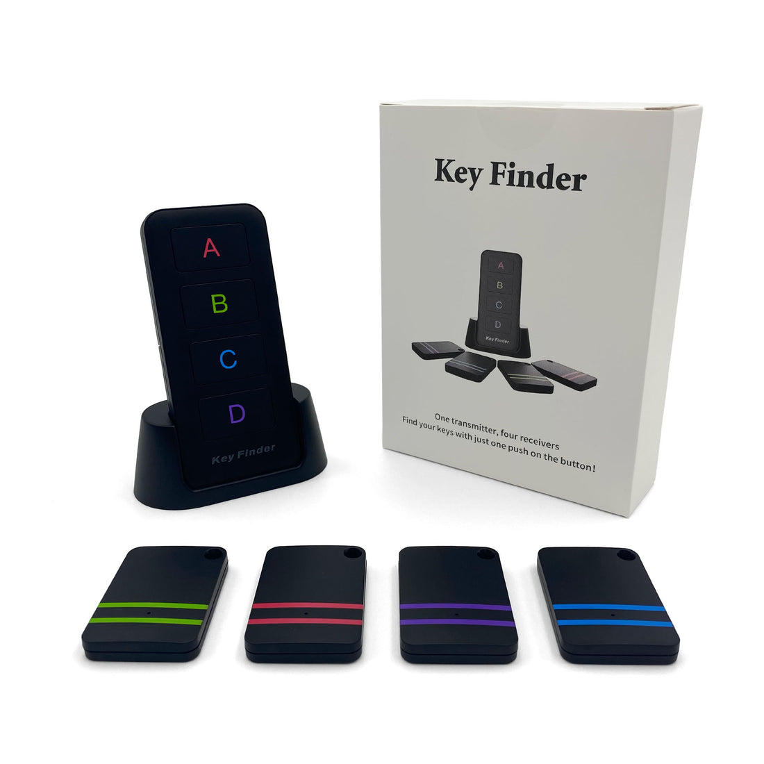 key finder set with four locators and one remote