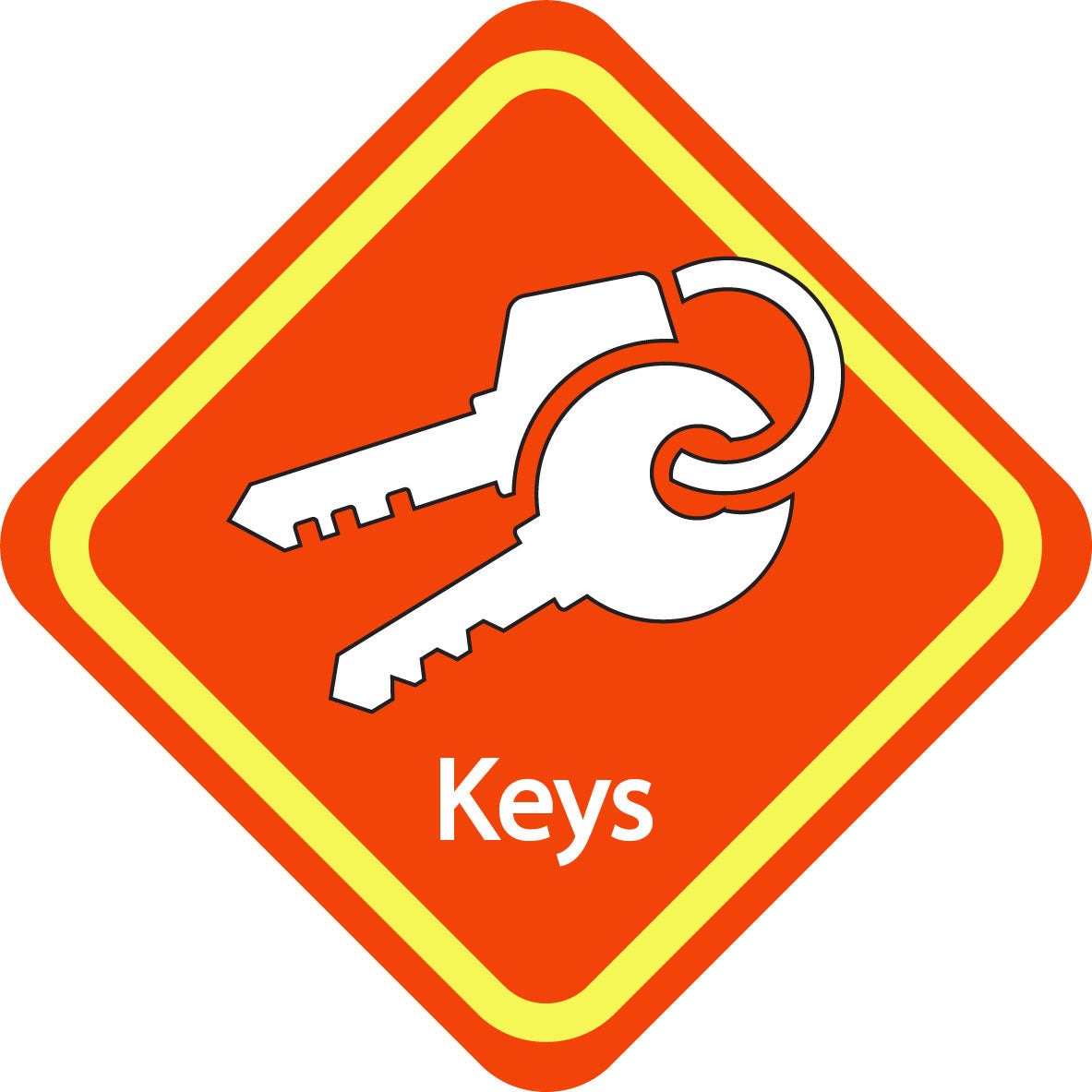 keys reminder sign